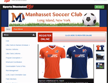 Tablet Screenshot of manhassetsoccer.com